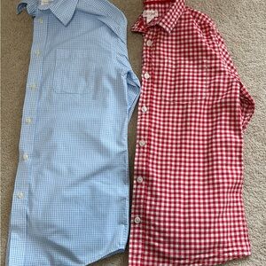 Cat & Jack Kids Gingham Button Down Shirts - Blue and Red